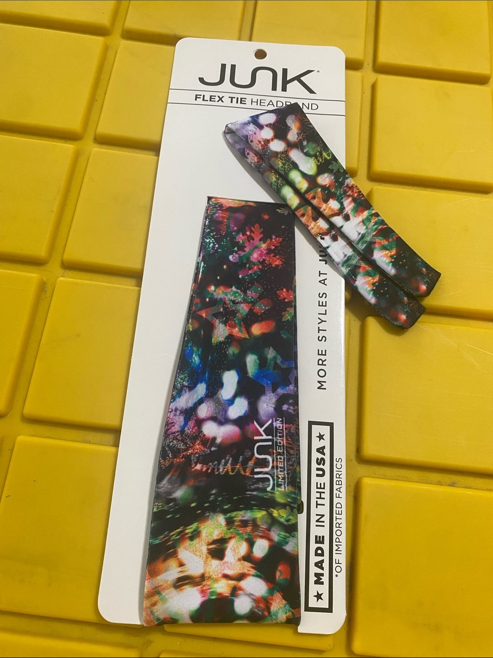 Junk Multicolor Flex Tie Headband with Matching Clips